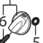 ROTARY KNOB  6X5 ALTO BLUE