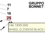 WHEEL D.250X50 BLACK/GREY